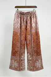 Wide-Leg Printed Pants