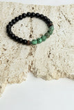 Men's Matte Black Beaded Bracelet Set