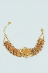 Coin And Flower Charm Bracelet - GO