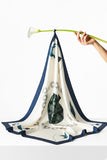 Silk Print Square Scarf
