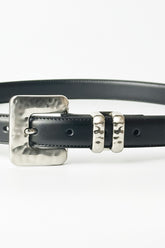 Hammered Slver Buckle Belt