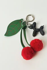 Poodle Cherry Leaf Bag Charm