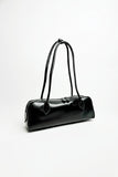 Faux Leather Baguette Shoulder Bag
