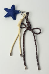 Knotted Cord Bag Charm With Starfish