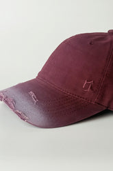 Burgundy Faded Cap