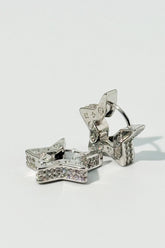 Rhinestone Star Huggie Earrings