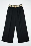 Wide-Leg Trousers With Belt
