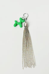 Poodle And Rhinestone Tassel Bag Charm