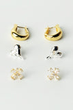 Hoops, Hearts & Butterfly Studs Set