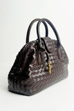 Woven Faux Leather Handbag