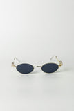 Small Oval Rhinestone Sunglasses