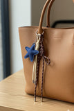 Knotted Cord Bag Charm With Starfish