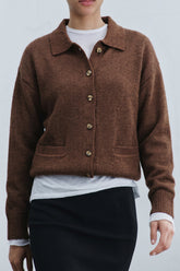 Polo Collar Cardigan