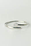 Twist-Front Rhinestone Bangle