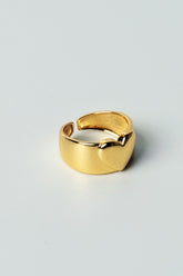 Chunky Heart Open Cuff Ring