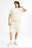Textured Flowy Short-sleeved T-shirt