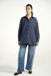 Embroidered Grid Pattren Shirt