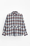 Check Button-Down Crop Shirt