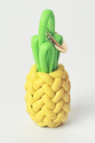 Woven Faux Leather Pineapple Bag Charm