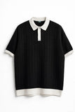 Textured Knitted Polo