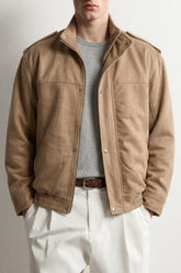 Suede Bomber Jacket