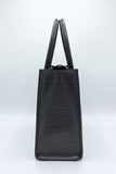 Croc-Embossed Structured Tote