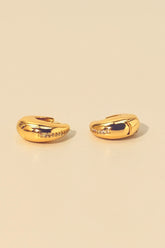 Rhinestone Thick Huggie Earrings