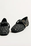 Embellised Mary Jane Flats