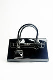 Patent Faux Leather Bag With Key Charm