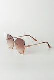 Rose Gold-Rimmed Sunglasses