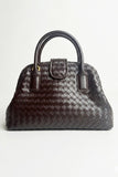 Woven Faux Leather Handbag