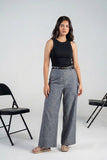 Sheer Blend Wide Leg Trousers