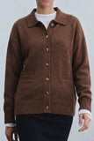 Polo Collar Cardigan