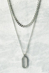 Men's Layered Chain Necklace Set