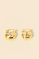 Bag-like Hoop Earrings - GO