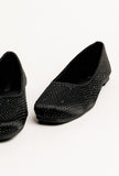 Rhinestone-Embellished Ballet Flats