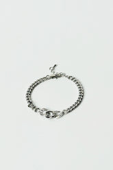 Three-Link Charm Curb Bracelet