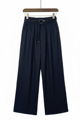 Wide-Leg Trousers With Braided Belt