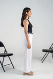 Sheer Blend Wide Leg Trousers