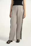 Side Tape Wide-Leg Trousers