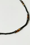 Men's Mixed-Material Beaded Necklace