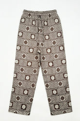 Wide-Leg Printed Pants
