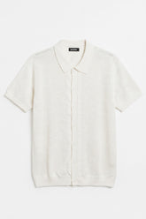 Retro Style Lace-Knit Resort Shirt