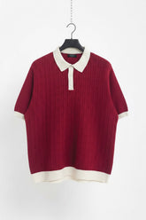 Cable-Knit Polo