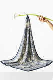 Silk Print Square Scarf