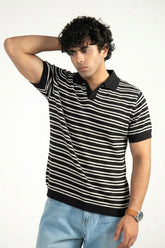 Premium Knitted Stripe Polo