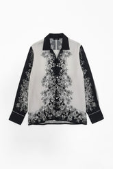 Engineered Floral Silk Shirt