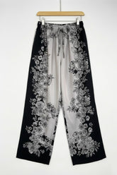 Wide-Leg Printed Pants - MT