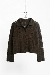 Crochet Button-Down Shirt