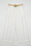 Wide-Leg Trousers With Belt